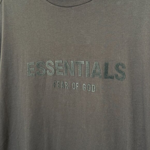 Essentials Fear of God FOG Shirt Dress With Pockets Black Mock Neck Midi Length - Picture 3 of 6